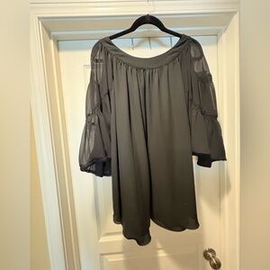 Torrid Black Sheer Blouse